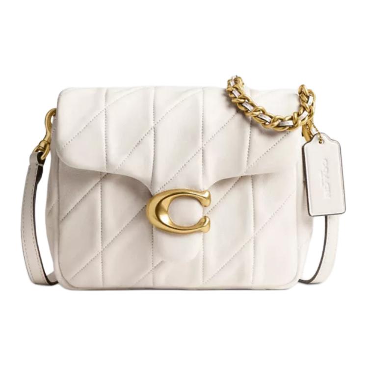 

Coach Times Square Tabby 17 Logo Zip Closure Leather Crossbody Bag Small Women Bags Chalk-White CW628-B4HA Basic Set (Bag+Dust Bag)