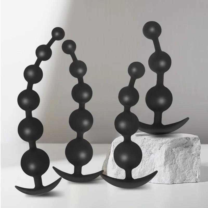 Long Anal Beads Anal Plug Big Butt Plug Anal Balls Sex Toys for Women Men Prostate Massage Pull Bead Dildo Deep Vaginal Anal Toy