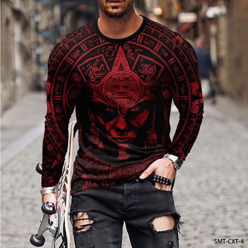 Spring And Autumn 3d Printed Cute Cat Long Sleeve T Shirt For Men Casual Clothing Animal Pattern Top Tees T-shirt Streetwear