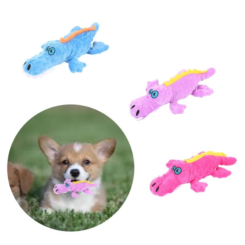 Bite-resistant Crocodile Plush Dog Toy Silicat Brand For Teeth Care And Playtime Characters)