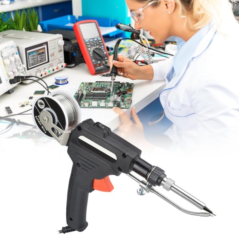 Heavy Duty Soldering Iron With Upgraded Alloy Tip Quick Changing System Detachable Scaffold Soft Power Cord For Repairs