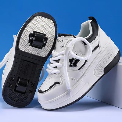 Scarpe da pattinaggio a rotelle per bambini Scarpe da ragazzo con ruote Scarpe da ginnastica con ruote Scarpe da pattinaggio a rotelle per ragazze Scarpe sportive da esterno