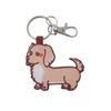 [HINIHAO HI] 1 Pc Cream Dachshund Double-Sided Embroidered Keychain