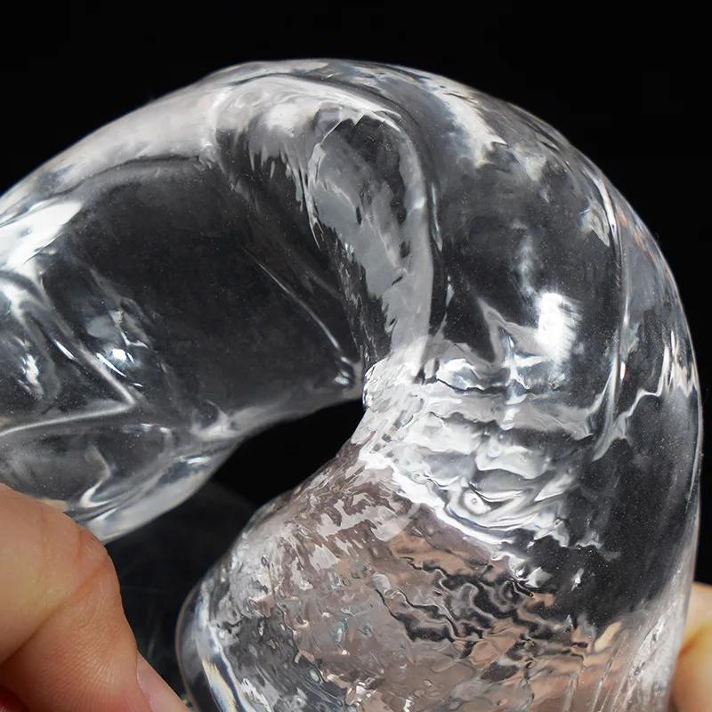 Soft Jelly Dildo Realistic Penis Suction Cup Dildo Big Dick Female Masturbator Clitoral Stimulator Lesbian Sex Toys For Women