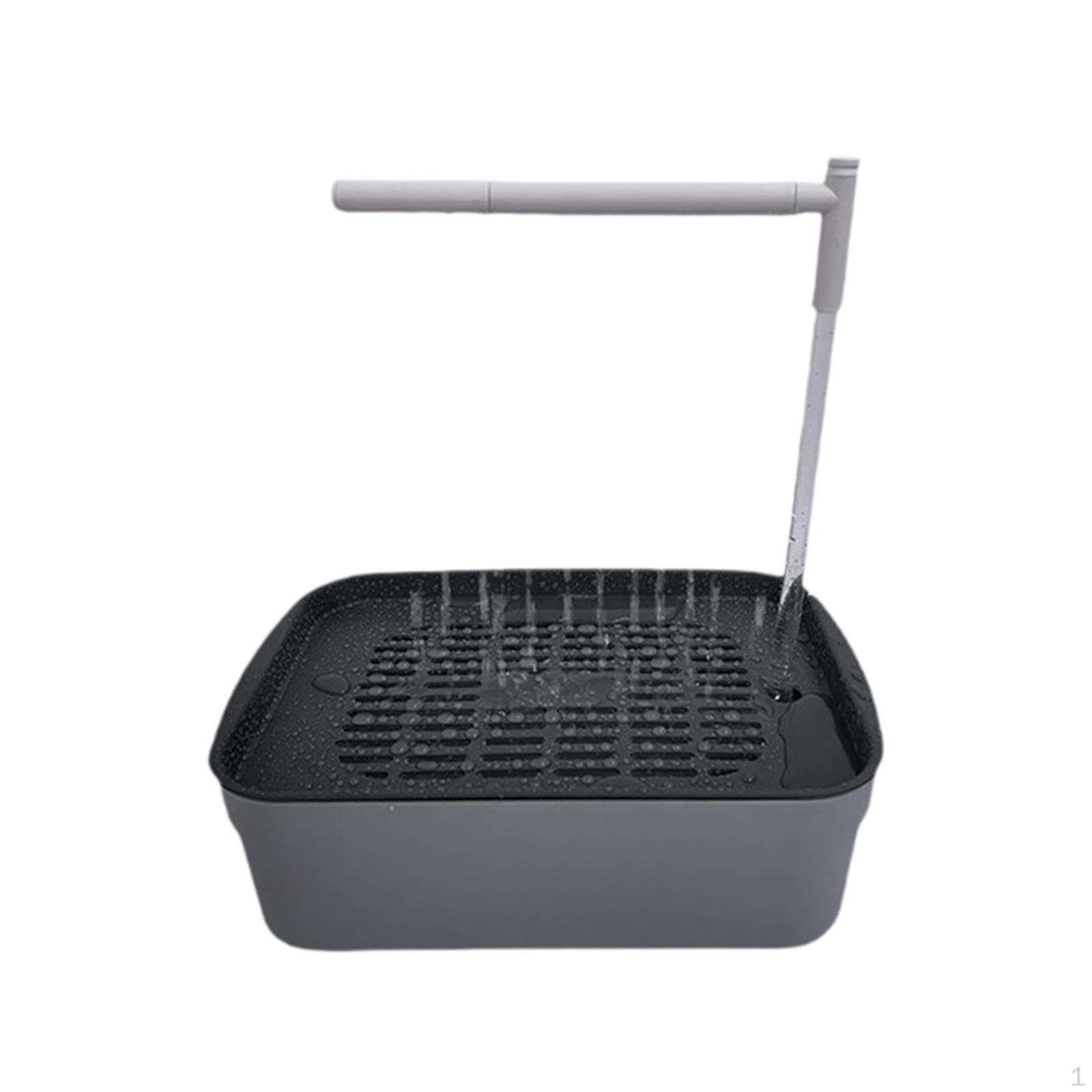 

Автоматическая купалка для птиц для волнистых попугайчиков, корелл и других домашних животных, содержащихся в помещении, с проточной водой. S чёрный