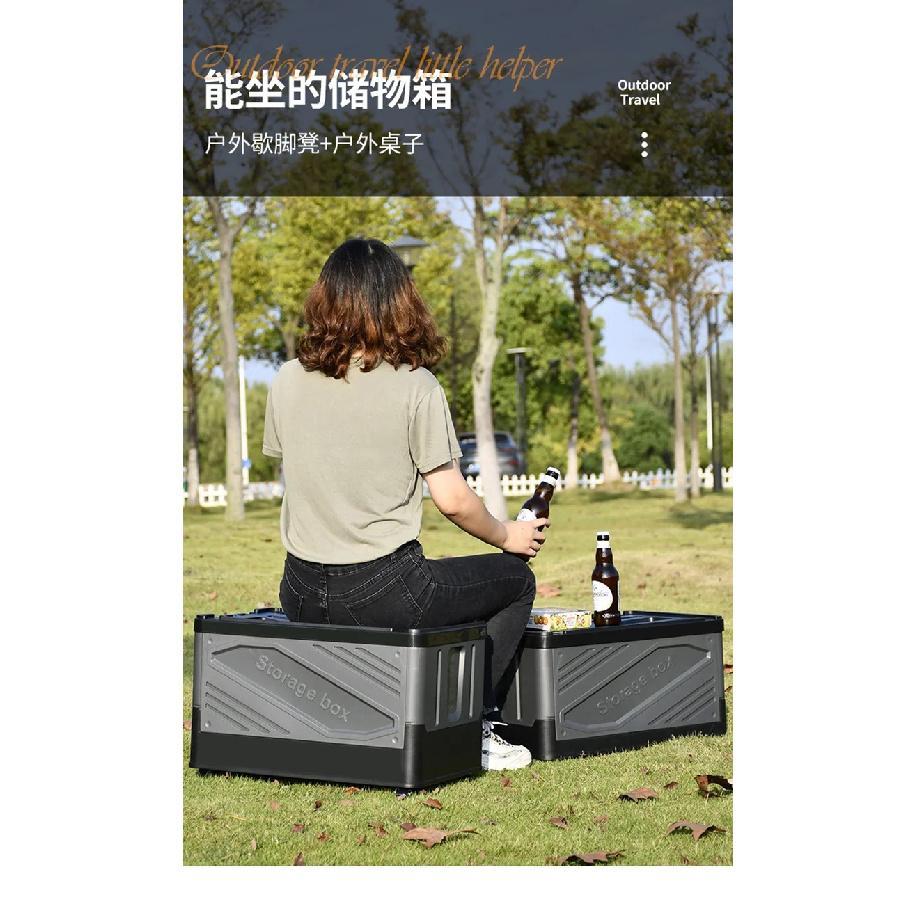 Outdoor camping storage box, car folding trolley box, camping picnic organizer box, grocery cart, small cart, shopping cart