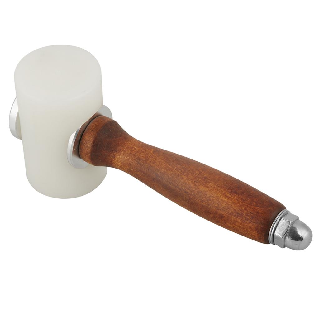 T Shape Leather Nylon Hammer Wood Handle Leather Carving Mallet Craft Tool