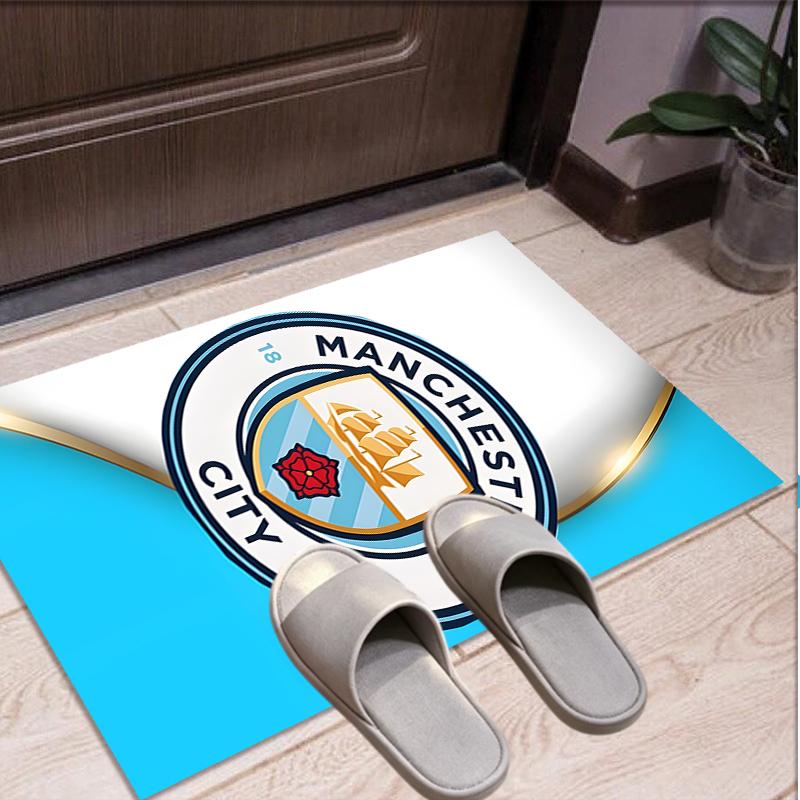 Manchester City FC Pattern Rug, Indoor/Outdoor Mat, for Picnic, Gameroom, Bedroom, Office, Living Room, Home Decor Carpet, Birthday Gift