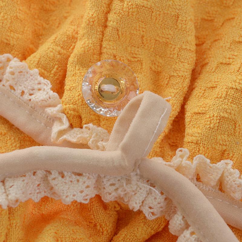 Microfiber absorbent dry hair cap women's thickened headscarf with elastic waffle dry hair towel