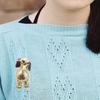 Lightweight Rhinestoned Dog Corsage Pin Alloy Design Brooch Versatile Decoration For Bags Hats And Clothing
