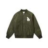 MLB Los Angeles Dodgers Logo Baseball Collar Solid Color Letterless Bomber Jacket Unisex Jacket 31JPU0111-07K