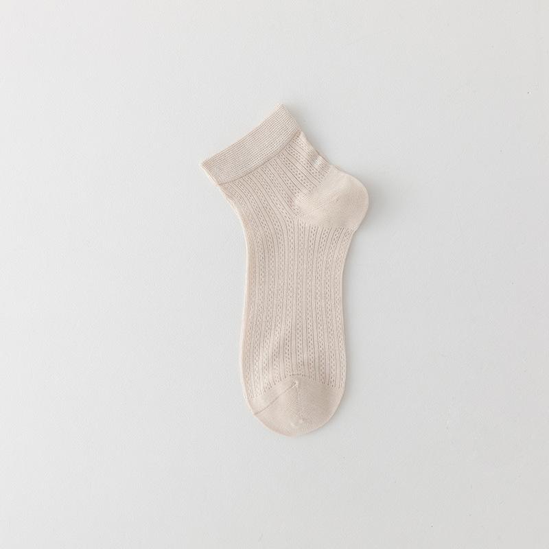 Women's Ultra-Thin Mulberry Silk Ankle Socks - Breathable, Mesh, Ballet Style, Summer Mid-Calf Length