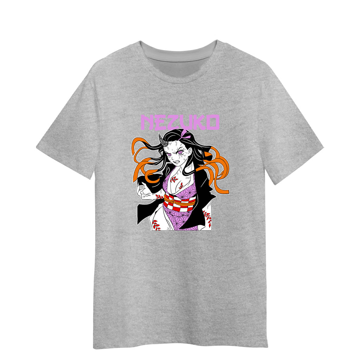 Nezuko Kamado Kimetsu No Yaiba Demon Slayer Gift Anime Manga Adult Unisex T-shirt S серый 1840₽