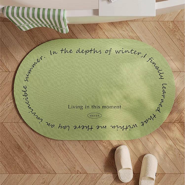 

French ins wind bathroom absorbent floor mat diatom mud household toilet toilet toilet door non-slip foot pad 40X60cm 15.7X23.6in