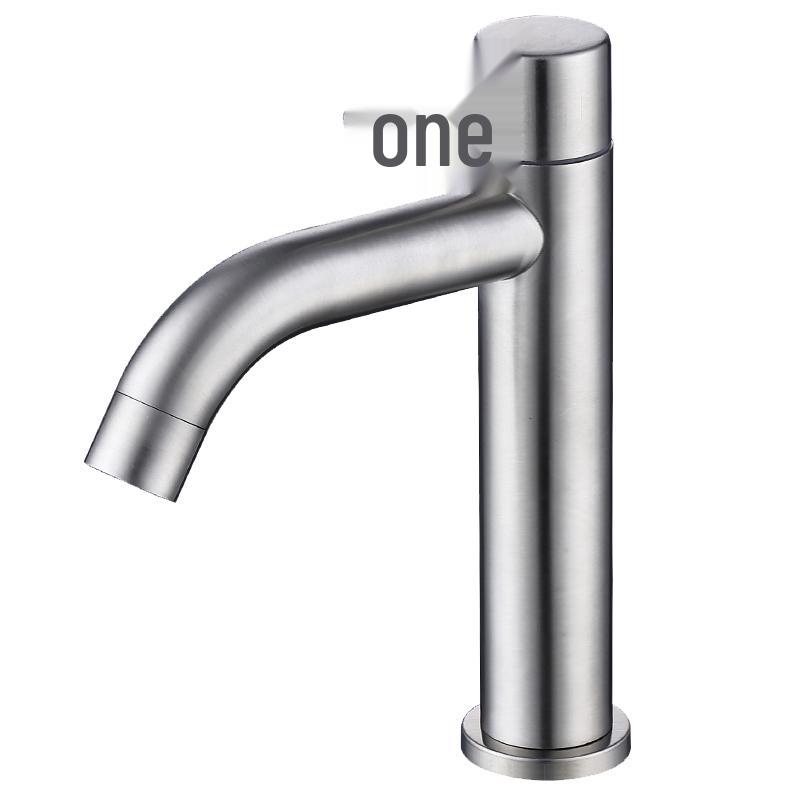 Stainless Steel Single Cold Basin Faucet