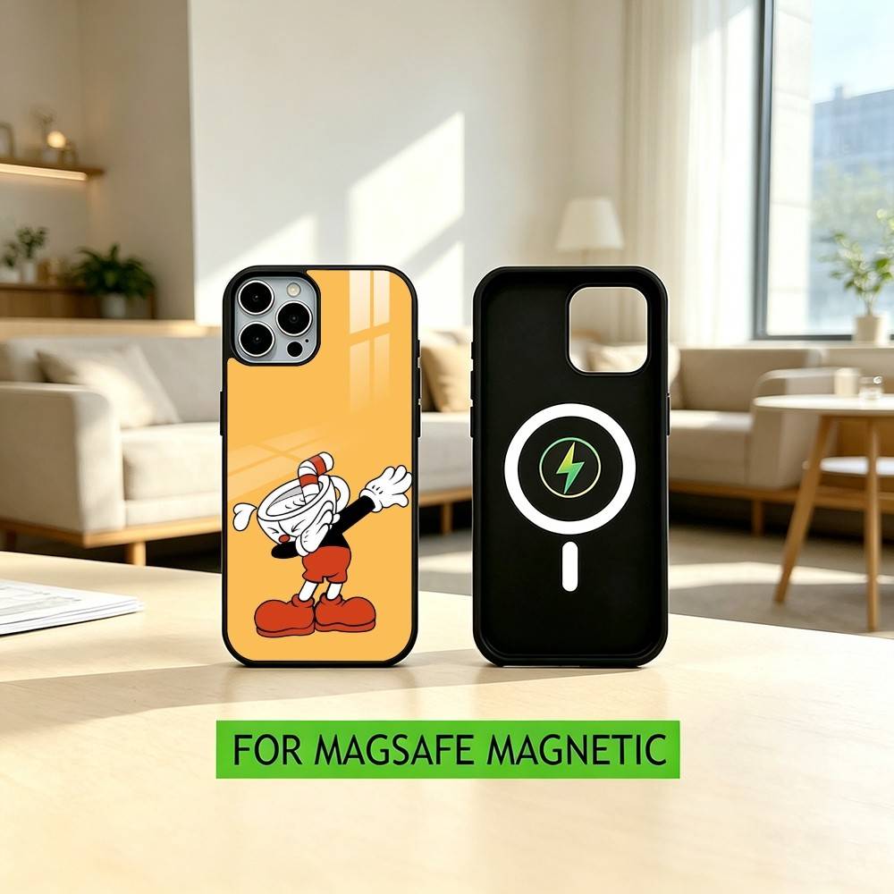 P-Beliebtes C-Cuphead Spiel Handyhülle Für iPhone17,16,15,14,13,12,11 Plus,Pro Magnetisch Für Magsafe Kabelloses Laden