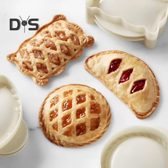 Mini Hand Pie Molds Set Classic Mini Dough Presser Pocket Pie Molds One Press Hand Pie Maker for Parties Bakeries Birthdays