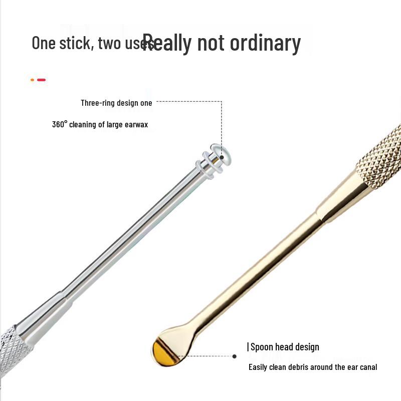 BIG BEAK Double-Headed Stainless Steel Ear Pick