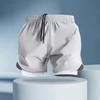 Men's American Style Ice Silk Quick-Dry 3/4 Running Shorts with Inner Lining