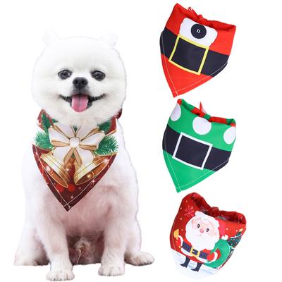 Noel Pet Bandanalar Yaka Küçük Büyük Köpekler için Tükürük Havlusu Köpek Üçgen Havlu Köpek Pamuk Eşarp Fular Pet