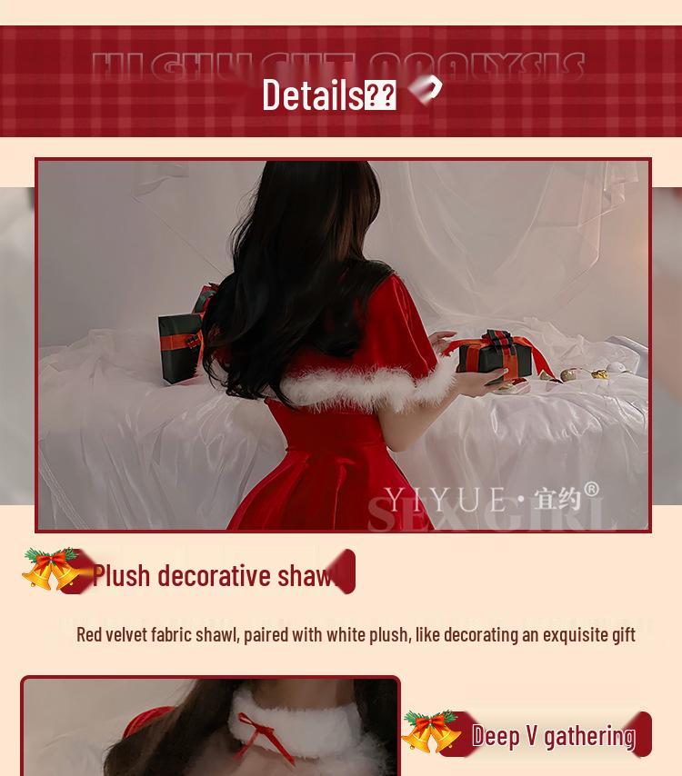 Yiyue Christmas Lingerie Temptation Role Play Set.