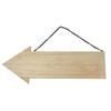 Wooden Arrow with Metal Chain, 38.5x14.8cm