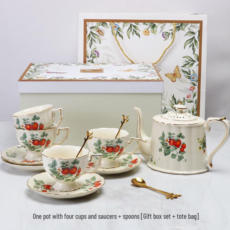 French Retro Ceramic Coffee Tea Set