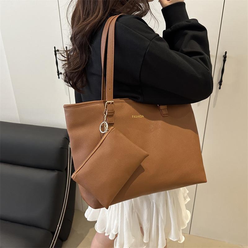 Solid Color Casual Daily Practical Simple Versatile Large-capacity Commuter Student Class Portable Shoulder Armpit Bag