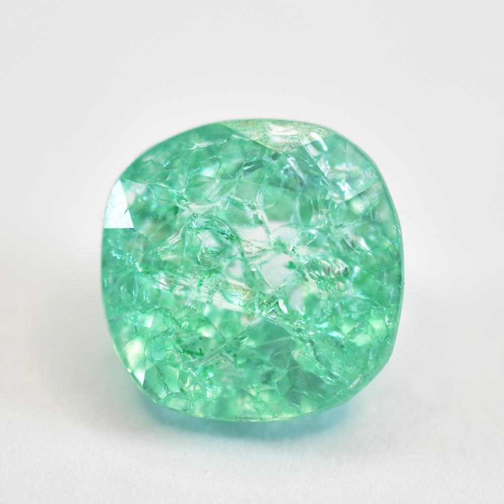 Natural Green Emerald Loose Gemstone Zambian 9 Ct Square Cushion Shape for Jewelry Making and Crafts