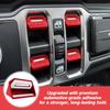4PCS Premium Aluminum Window Decorative Switch Ring Trims Button Cover Set for Jeep Wrangler JL JLU 2018-2025 2026 & Gladiator JT -2026 Accessories -