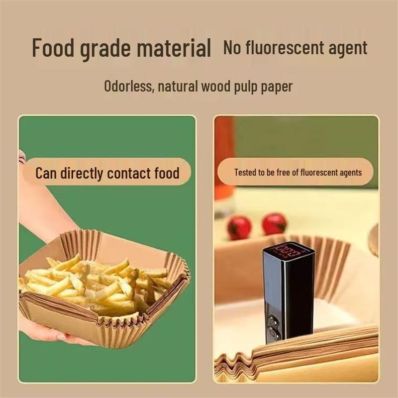 High-Temperature Resistant Food-Grade Square Air Fryer & Oven Baking Oil-Absorbing Paper