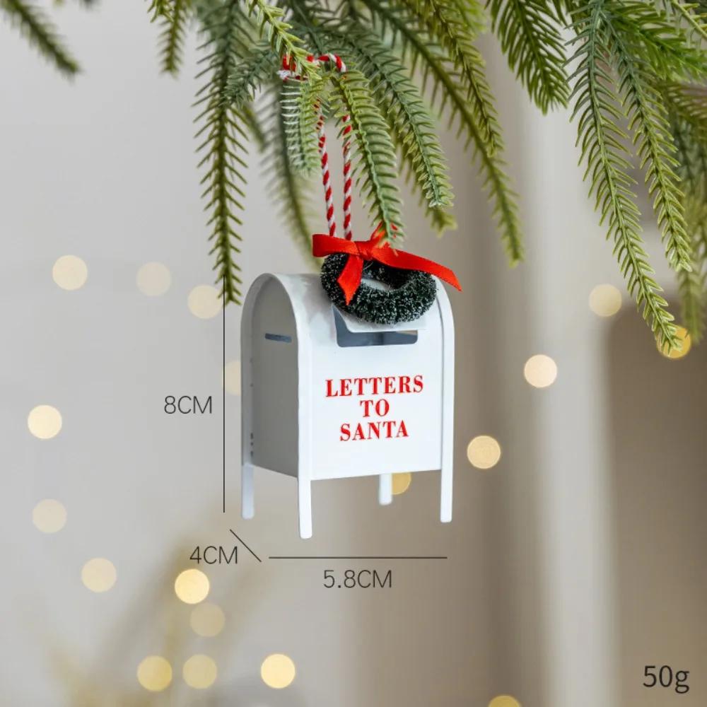 Letters To Santa Christmas Hanging Postbox Creative Pendant Xmas Ornament Santa Claus Handmade Christmas Tree Decor