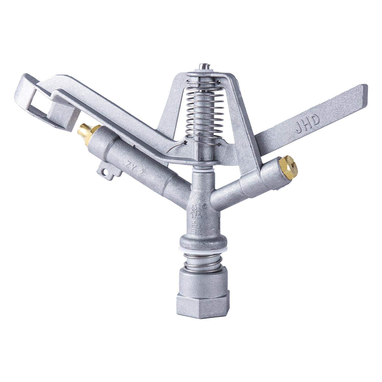 

1 (32mm) Aluminum Alloy Rotary Rocker Arm Rotary Metal Nozzle Watering Double Outlet Sprinkler For Lawn Sprayer Mirco Irrigation