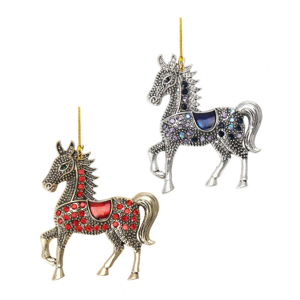 Horse Christmas Ornament Christmas Tree Horse Decoration Elegant Rhinestone Horse Ornament with for Christmas for Lovers