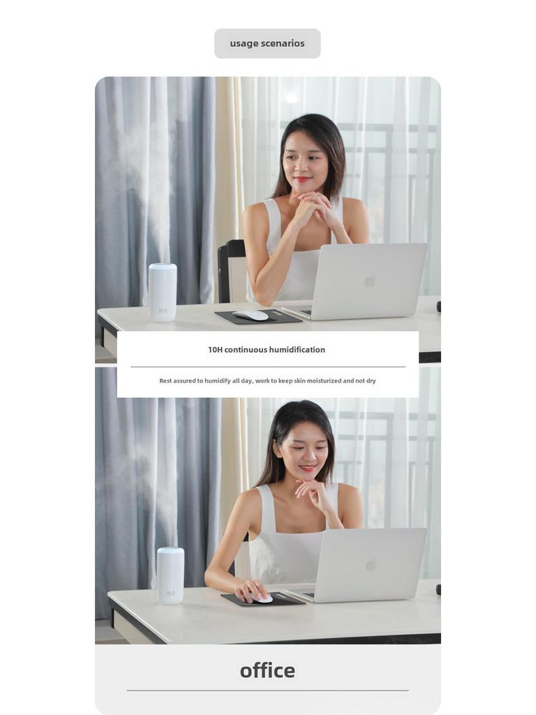 USB Colorful Atmosphere Humidifier: Bedroom Mini Aromatherapy Light & Spray Machine