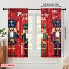 Plane Printing Curtain Fabric Nutcracker Quartet Versatile Polyester Without Rod Home Decor Use Bedroom Living Curtains Set Of 2 Made