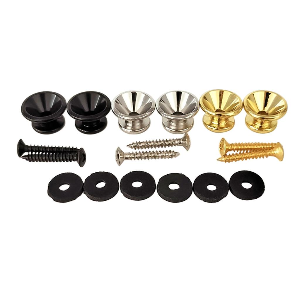 10Pcs Metal Heavys Duty Guitar Strap Lock End Pin Replacement Guitar Straplock Button Tail Pin Strap Retainer Enduring