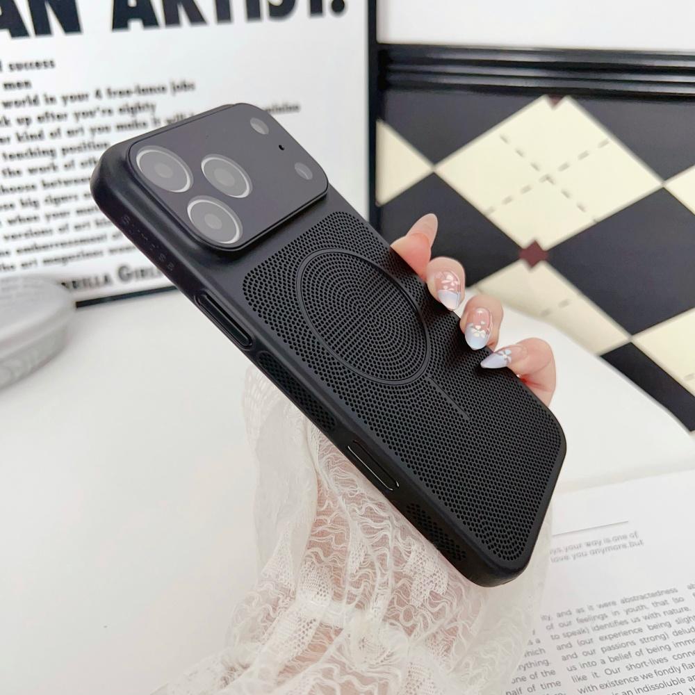 Heat Dissipation Mesh For Magsafe Phone Case For iPhone 17 Air 16 15 14 Plus 13 12 Pro Max Wireless Charge Magnetic Cover