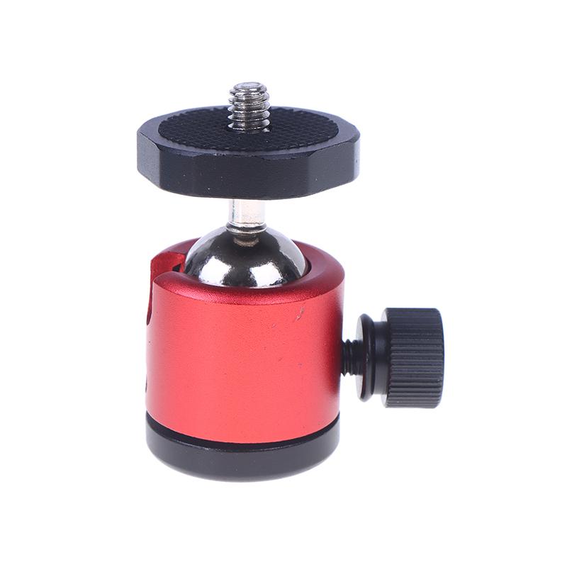 

1Pc Metal Mini Ball Head With Universal 1/4 Screw Tripod Mount 360° Swivel For Phone LED Video Light Microphone Action Cameras червоний