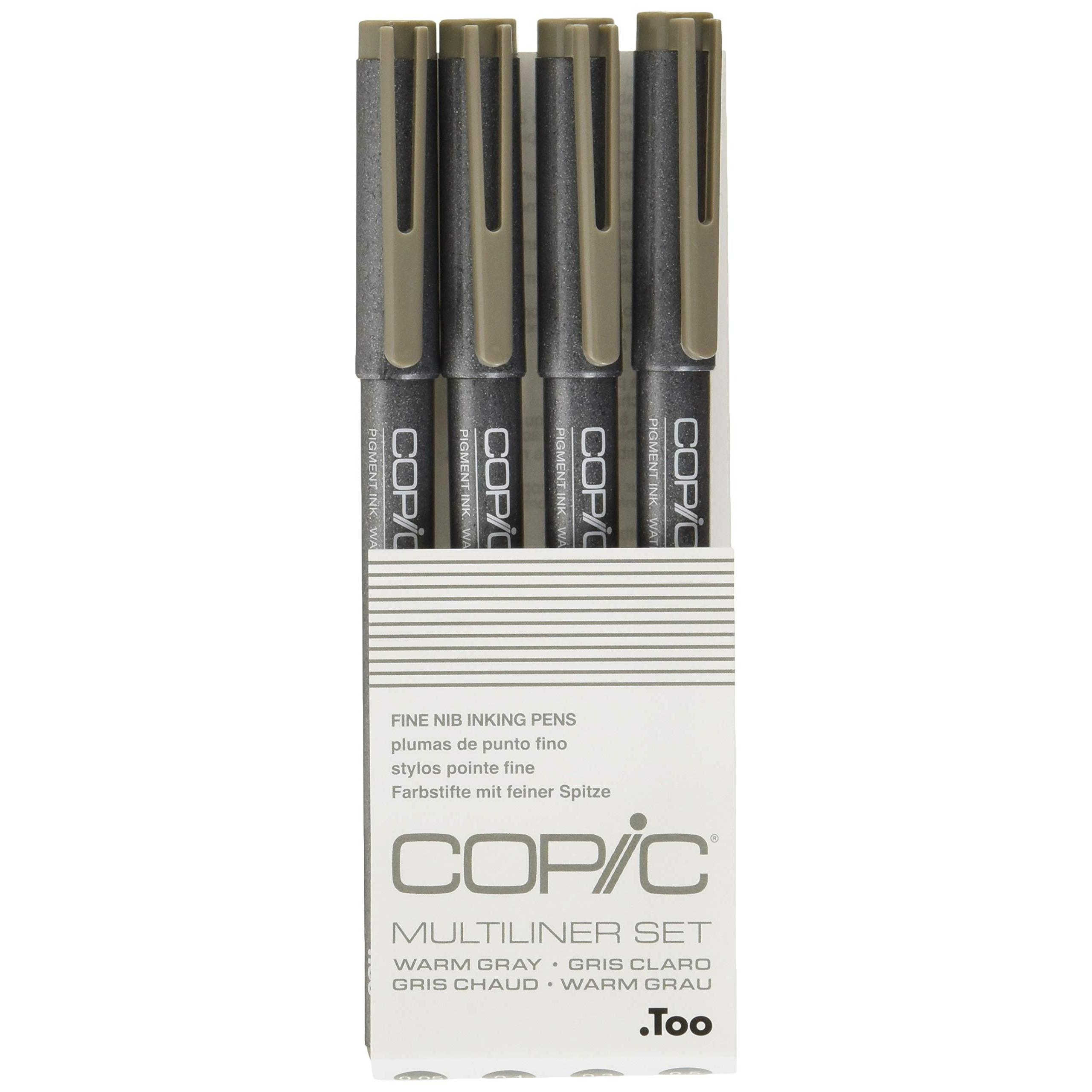 

Набор из 4 линеров Copic Multiliner, набор теплых серых оттенков, ручки для рисования тонкой линией для эскизов и линейной графики