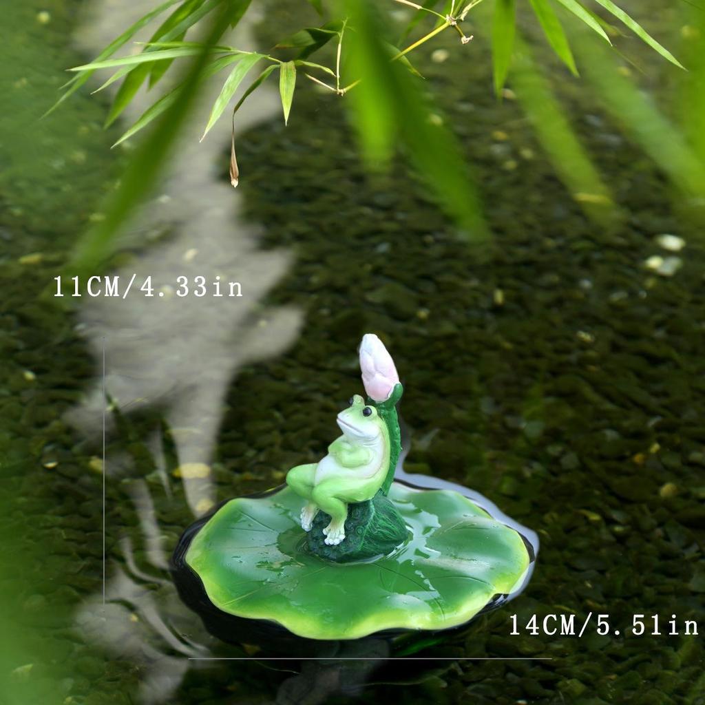 Frog Duck Resin Figurine: Miniature Floating Decoration for Home and Garden
