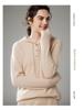 2024 Women's Cashmere Hooded Pullover: Loose Fit, Solid Color, Korean Style Autumn/Winter Sweater
