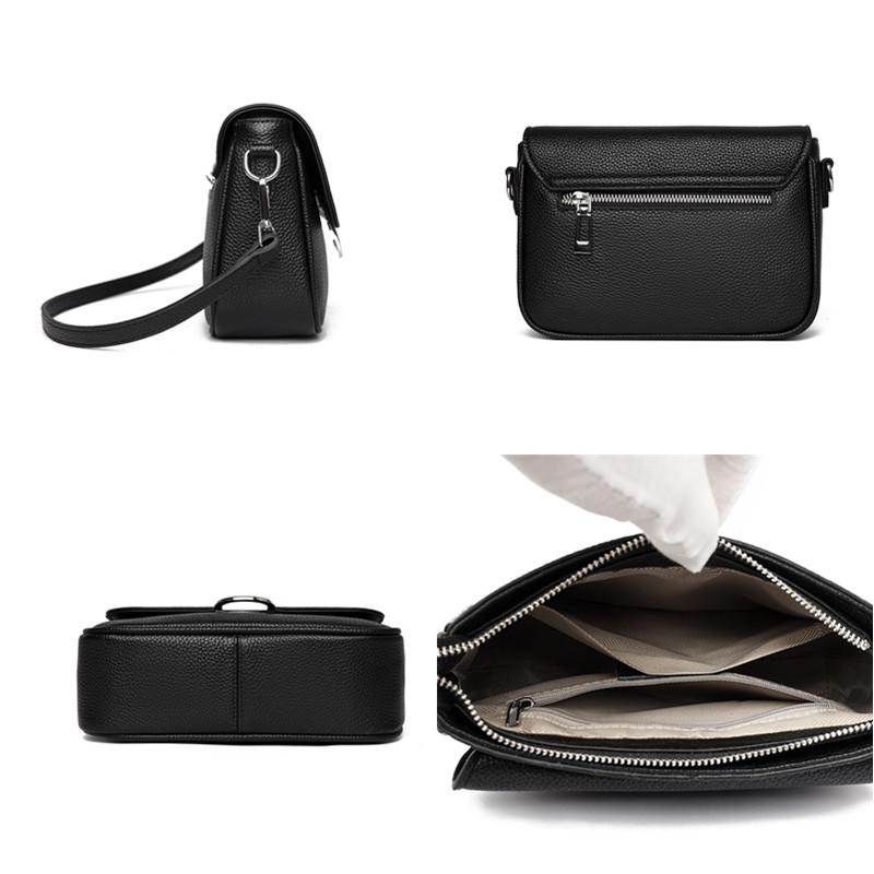 100% Genuine Leather Handbag Fashion Solid Color Female Shoulder Crossbody Bag Women bags Designer Cowhide Ladies Tote Bags