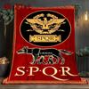 Roman Empire Flag 2D Flat Pattern Flannel Blanket High Quality All Seasons Warmth and Comfort Perfect for Christmas Gifts.PMT0914431