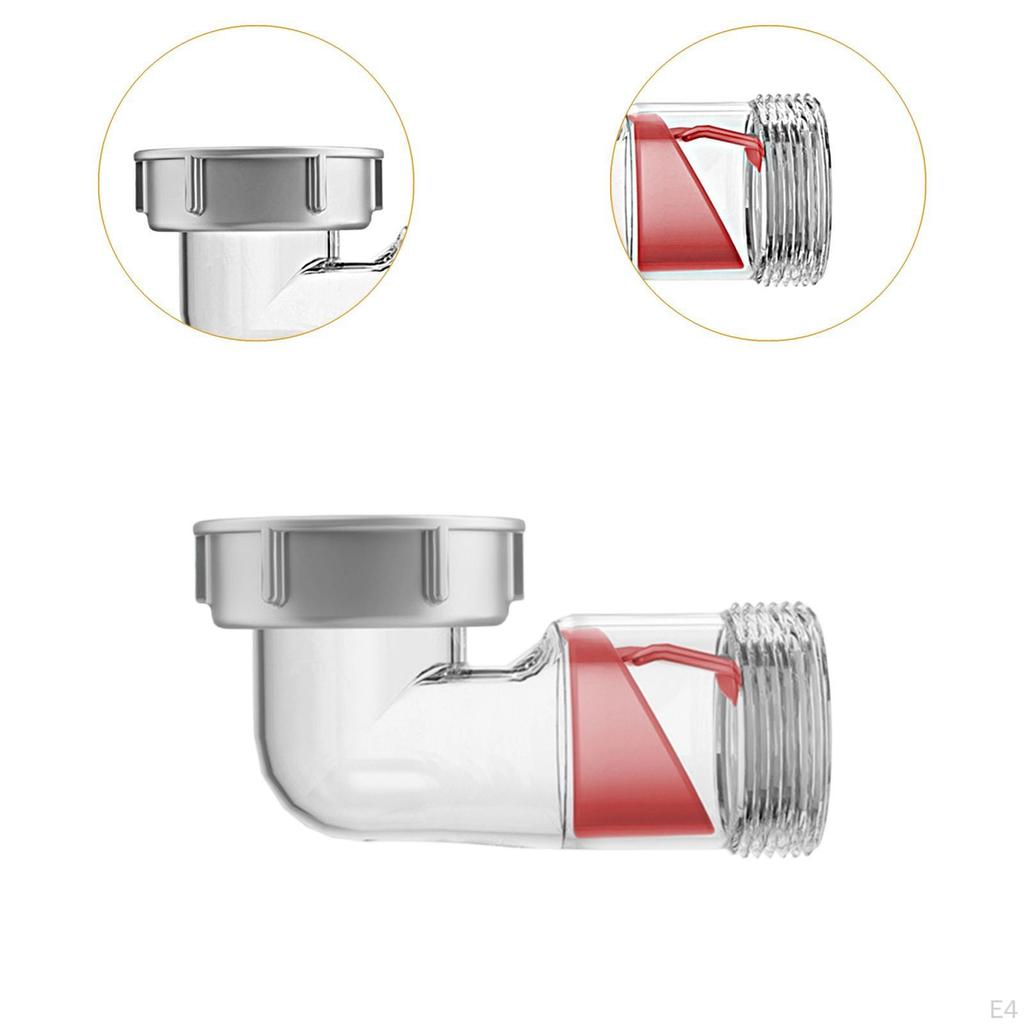Visible Sink Drain Backflow Preventer Drainage Connector Easy Installation Drains Tube