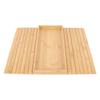 Flexible Couch Armrest Organizer Bamboo Wood Foldable Rectangular Non Slip Sofa Armrest Tray Table for Drink Snacks
