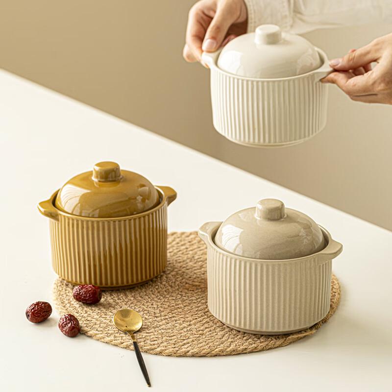 Personal Ceramic Stew Pot with Lid