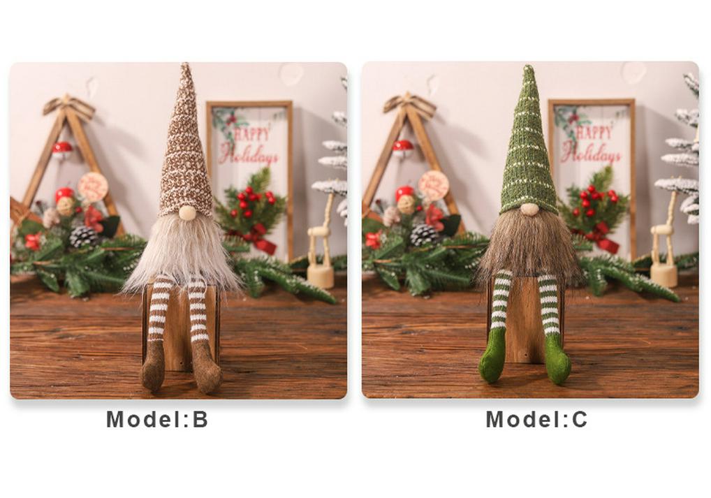 Christmas Gnome Ornament: Long-Legged Faceless Doll Hanging Decoration