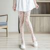 Pastellfarbene florale Strumpfhose japanischer Stil Blumenmuster süße Strümpfe