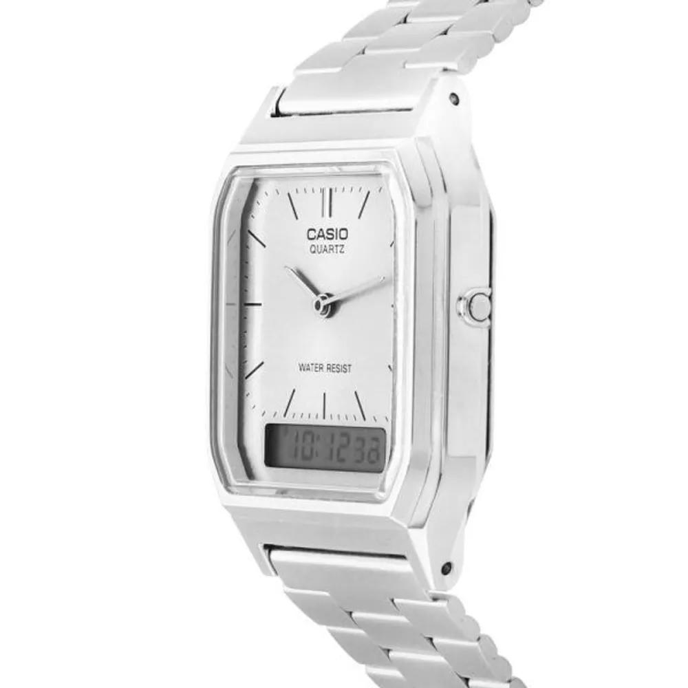 [Cio] AQ-230A-7AMQYDF (AQ-230A-7A) Digital Analog Square Dual Time Universal Metal Watch